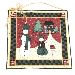 Festive Snowman Wall Hanging Decor